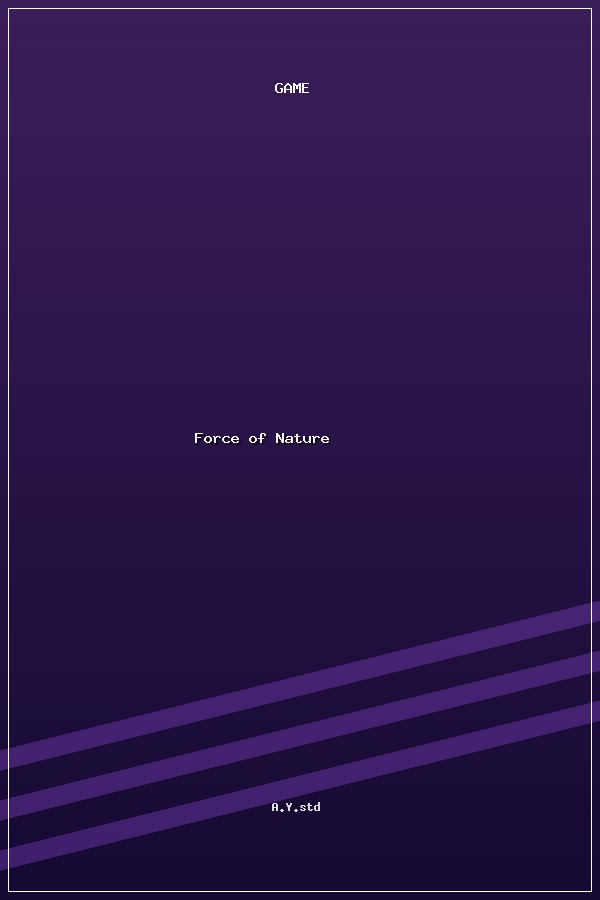 Force of Nature poszter