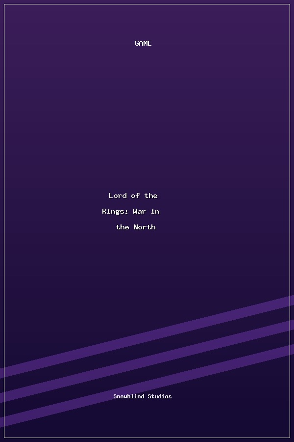 Lord of the Rings: War in the North poszter