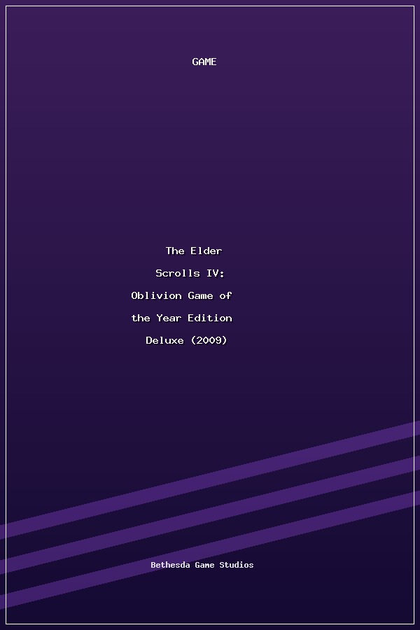 The Elder Scrolls IV: Oblivion Game of the Year Edition Deluxe (2009) poszter