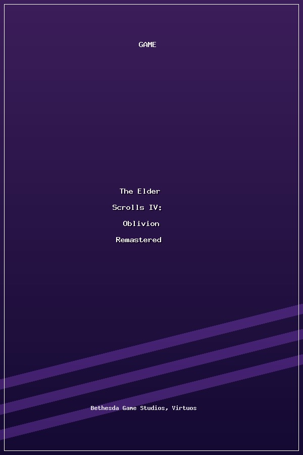 The Elder Scrolls IV: Oblivion Remastered poszter
