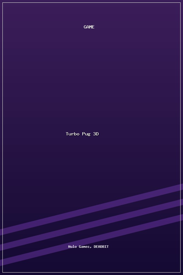 Turbo Pug 3D poszter