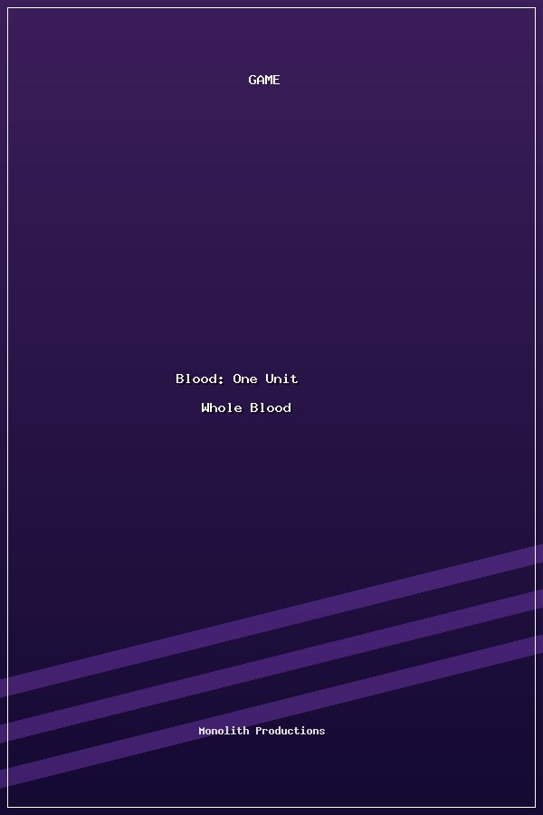Blood: One Unit Whole Blood poszter