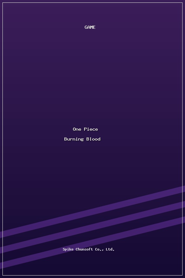 One Piece Burning Blood poszter