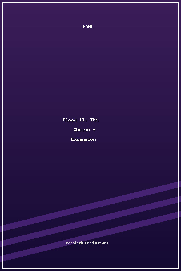 Blood II: The Chosen + Expansion poszter