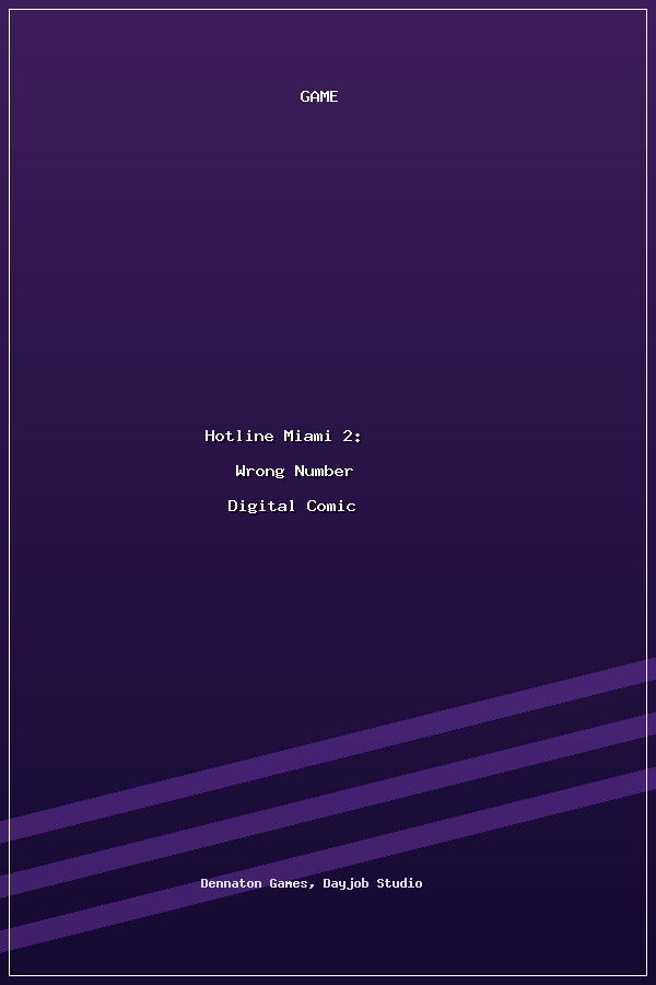 Hotline Miami 2: Wrong Number Digital Comic poszter