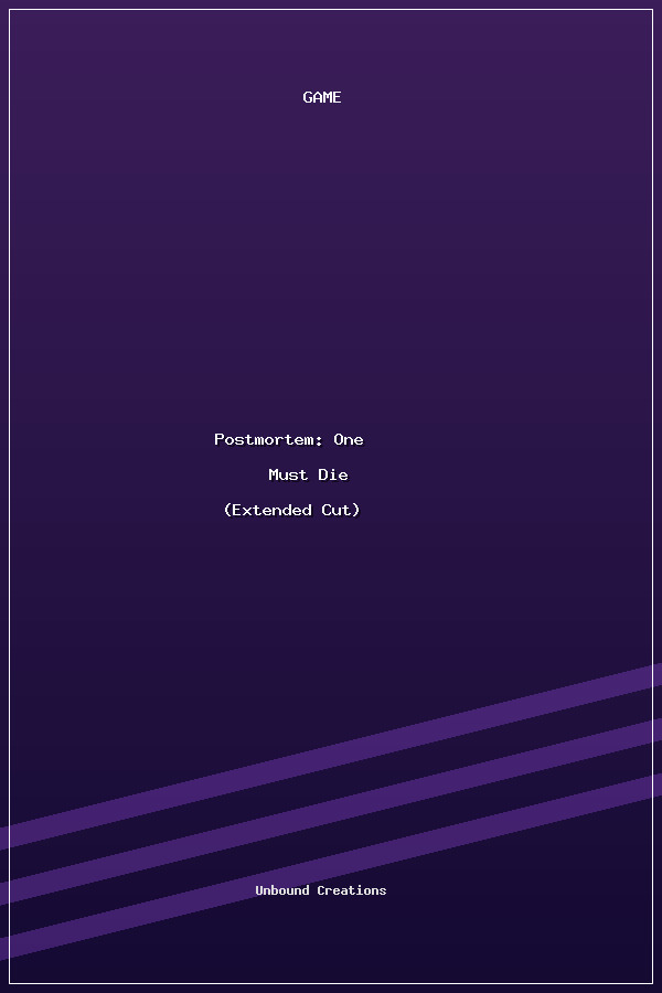 Postmortem: One Must Die (Extended Cut) poszter
