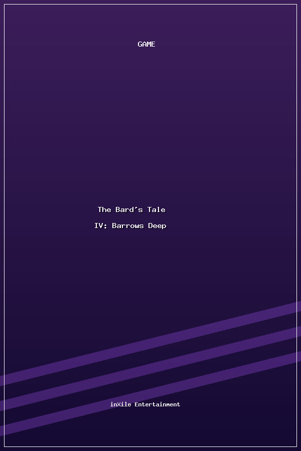 The Bard's Tale IV: Barrows Deep poszter