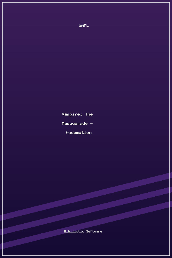 Vampire: The Masquerade - Redemption poszter