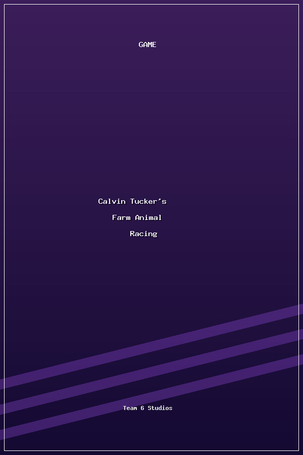 Calvin Tucker's Farm Animal Racing poszter