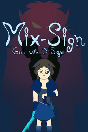 Mix-Sign: Girl with 3 Signs poszter