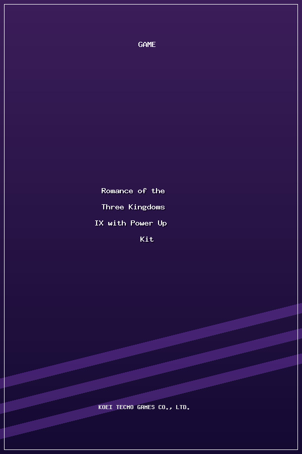 Romance of the Three Kingdoms IX with Power Up Kit poszter