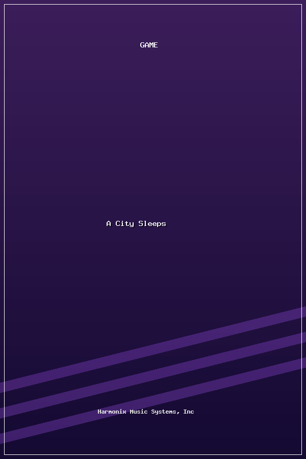 A City Sleeps™ poszter