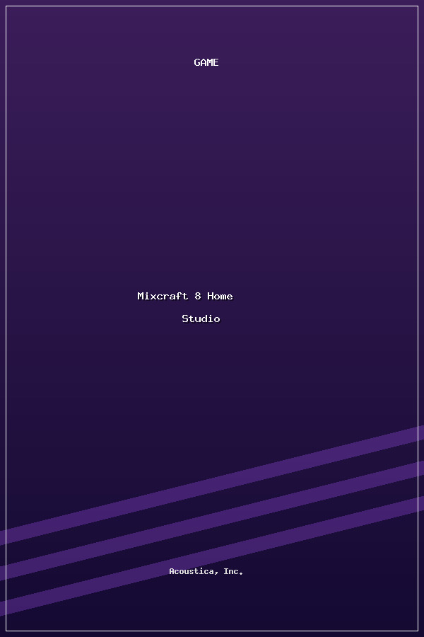 Mixcraft 8 Home Studio poszter