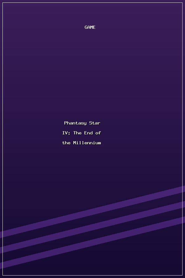 Phantasy Star IV: The End of the Millennium poszter