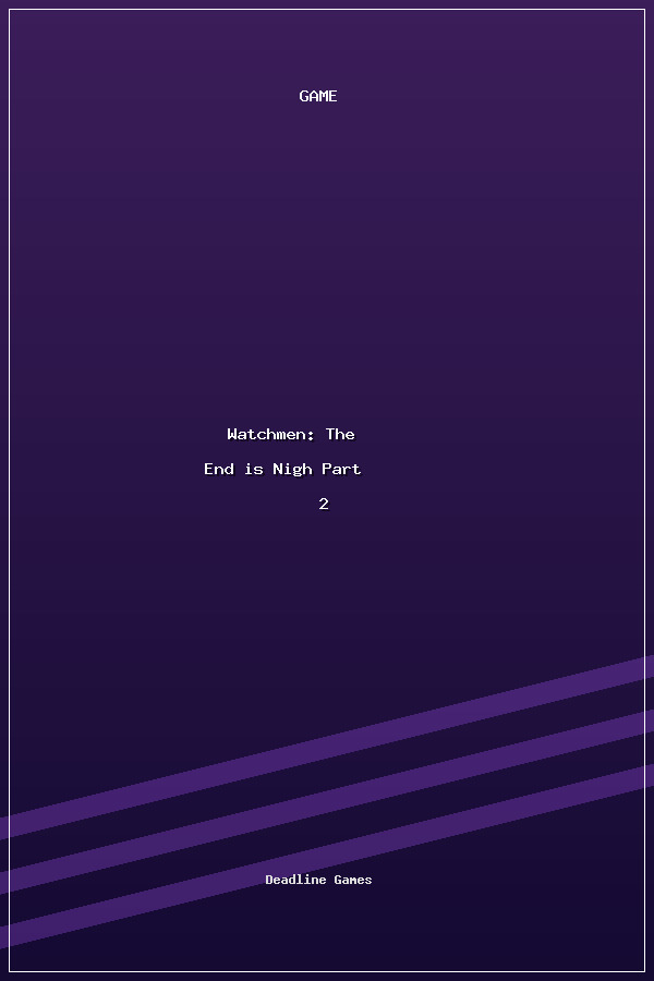 Watchmen: The End is Nigh Part 2 poszter