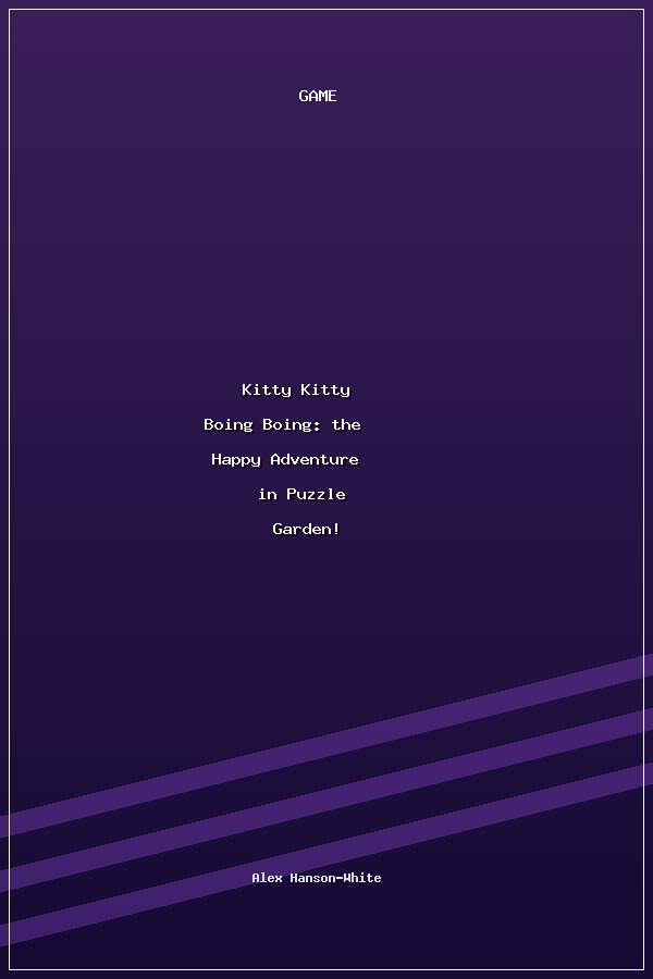 Kitty Kitty Boing Boing: the Happy Adventure in Puzzle Garden! poszter