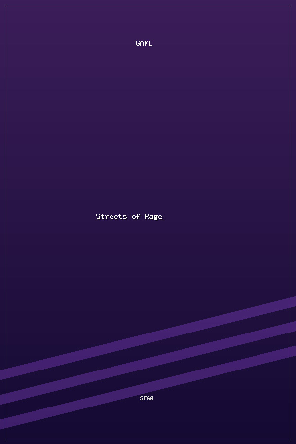 Streets of Rage poszter