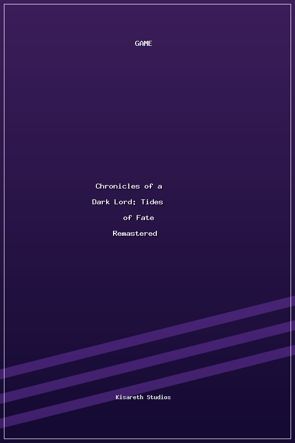 Chronicles of a Dark Lord: Tides of Fate Remastered poszter