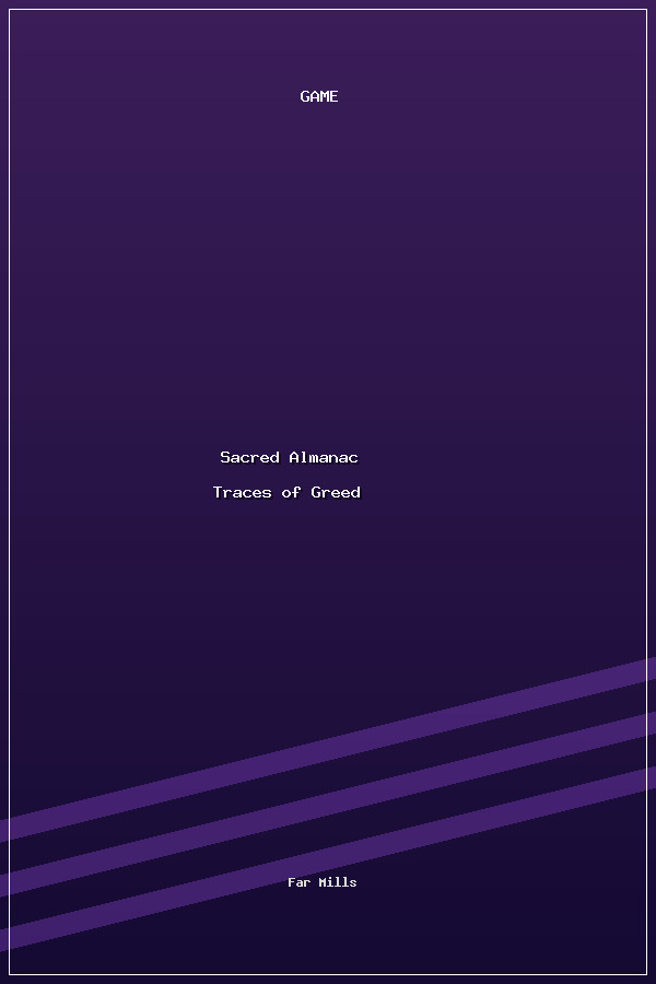 Sacred Almanac Traces of Greed poszter