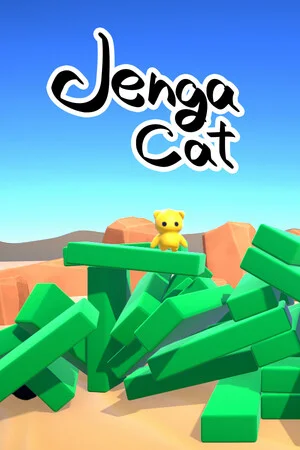 Jenga Cat poszter