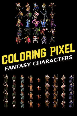 Coloring Pixel - Fantasy Characters poszter