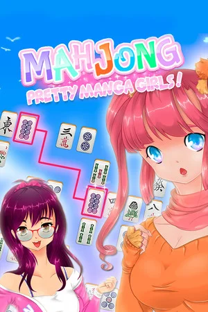 Mahjong Pretty Manga Girls poszter
