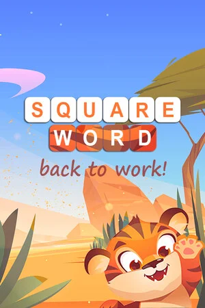 Square Word: Back to Work🐯 poszter