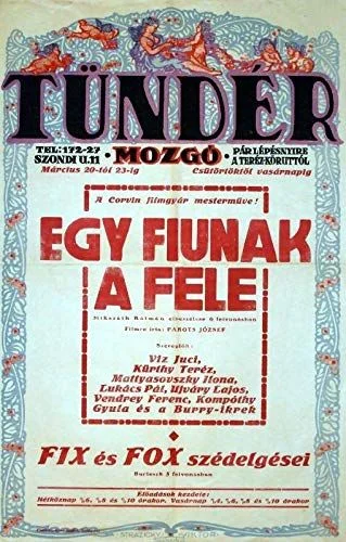 Egy fiúnak a fele (1924) poszter