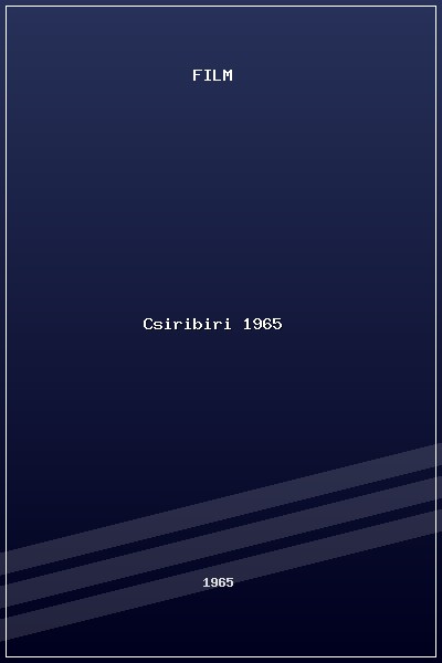 Csiribiri (1965) poszter