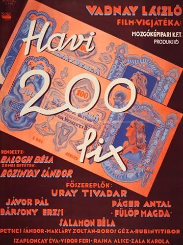 Havi 200 fix (1936) poszter