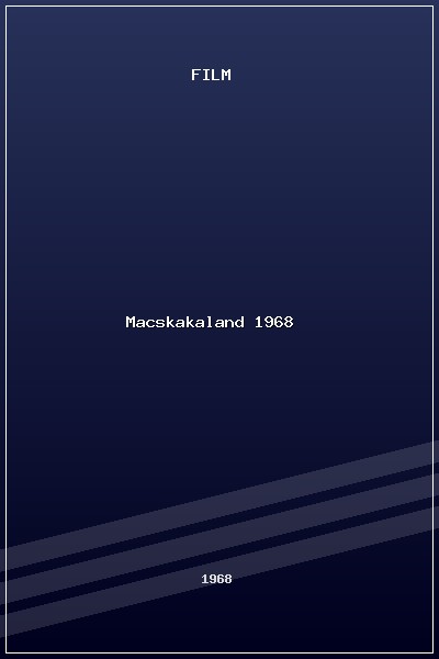 Macskakaland (1968) poszter