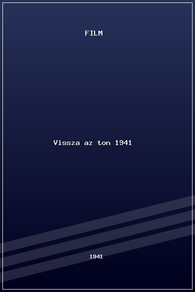 Vissza az úton (1941) poszter