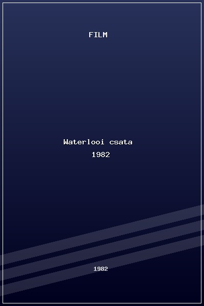 Waterlooi csata (1982) poszter