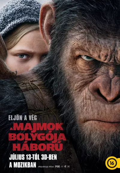 A majmok bolygója: Háború plakát