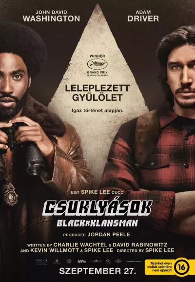 Csuklyások – BlacKkKlansman plakát
