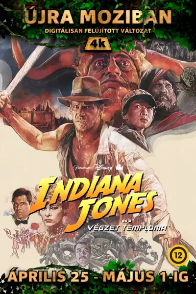 Indiana Jones és a Végzet Temploma – Digitálisan felújított 4K plakát