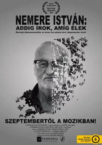 Nemere István: Addig írok, amíg élek plakát